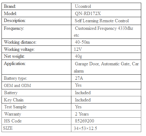 wireless gates transmitter 433.92MHZ